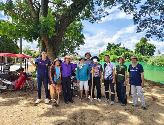 เตรียมสนามวู้ดบอล สำหรับกีฬาชุมชนสัมพันธ์ต้านภัยยาเสพติด ณ ริมน้ำฝาง